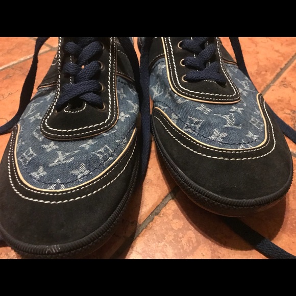 Louis Vuitton men’s blue denim shoes size 9.5 - Picture 4 of 8